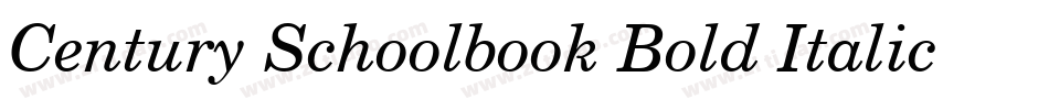 Century Schoolbook Bold Italic BT字体转换